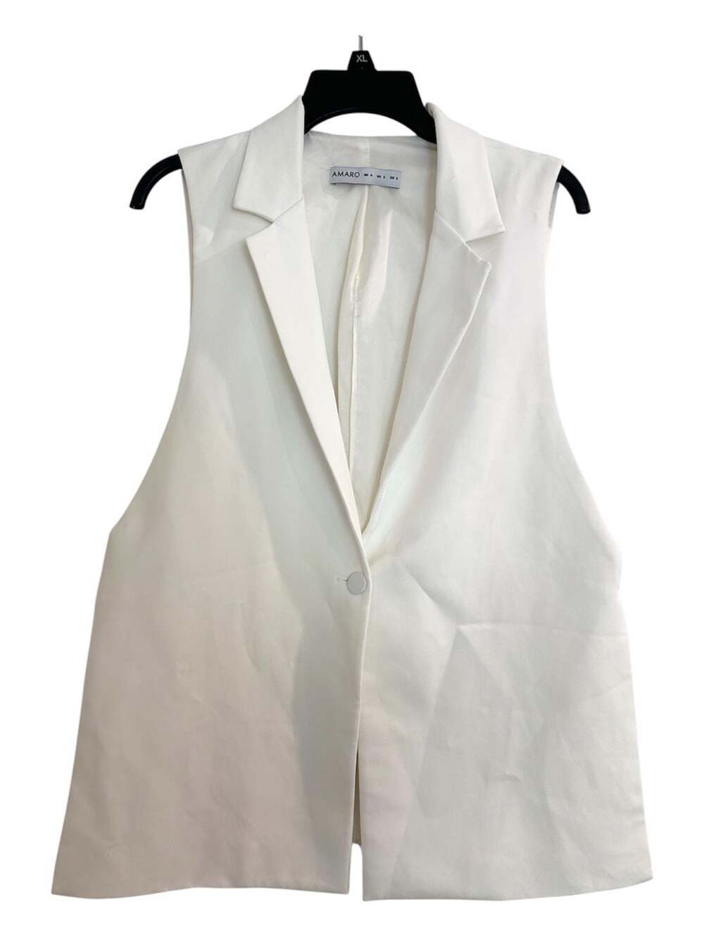 AMARO White Sleeveless Blazer Vest Size S